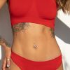 Piercing do pupíku s opálem - TITAN (růžová)