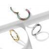 Segment kruh se zirkony - helix / cartilage / tragus piercing 1,2 x 8 mm