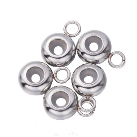 S4U Ocelový stopper 5 mm /pojistka na náramek s poutkem - K0096-ST