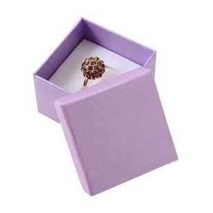 Malá dárková krabička na prsten - perleťově fialová