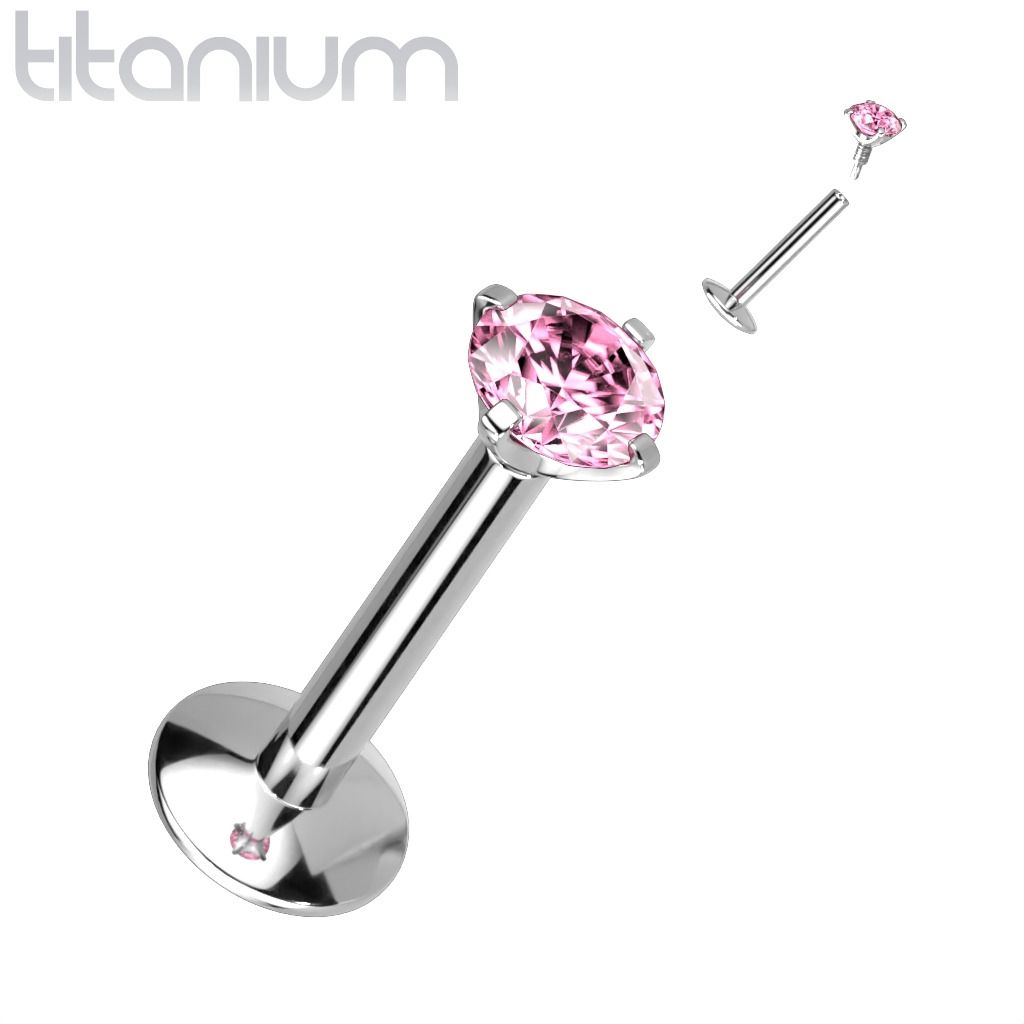 Levně S4U Piercing do brady titan (růžová) - TIT1218-P
