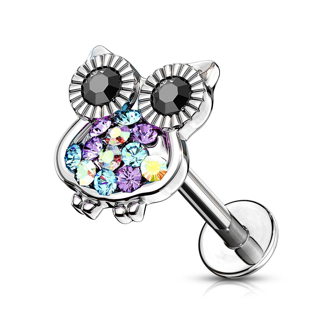 Levně Labreta / piercing do brady - sova (1,2 x 6 mm) - LB0004-1206