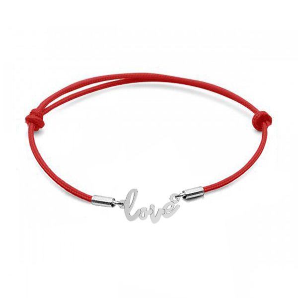 NUBIS Stříbrný textilní náramek love - SX123-R