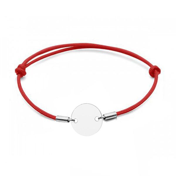 NUBIS Stříbrný textilní náramek s destičkou - SX120-R