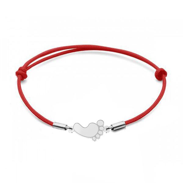 NUBIS Stříbrný textilní náramek s destičkou - SX115-R