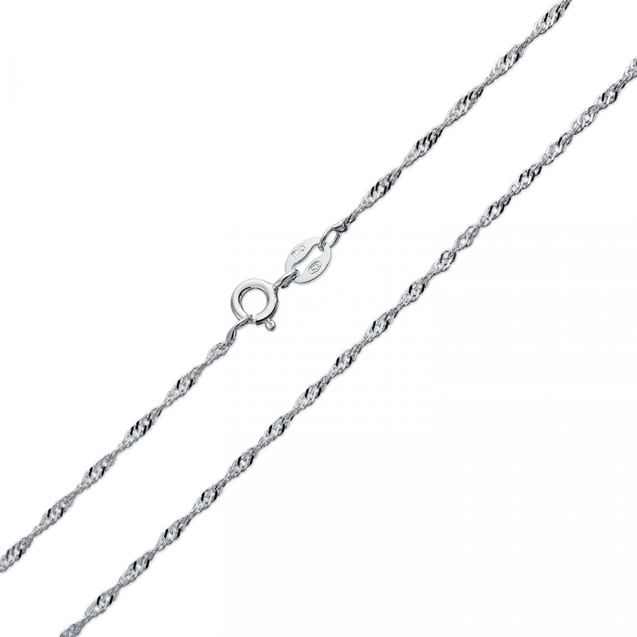 Levně S4U Stříbrný řetízek lambada - kroucený (50 cm, 1,60 g) - NB-7037-50