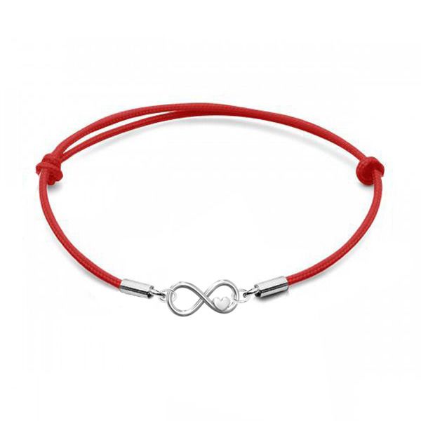 NUBIS Stříbrný textilní náramek nekonečno - SX125-R