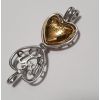 Náhrdelník - pamětní přívěsek, pietní přívěsek, přívěsek na popel srdce gold [5]