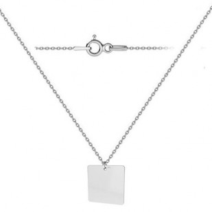 Stříbrný náhrdelník s malou destičkou
