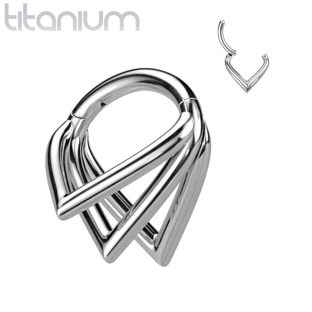 Levně Segment kruh - helix / cartilage / tragus piercing TITAN (1,2 x 10 mm) - TIT1226-1210