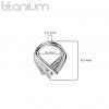 Segment kruh - helix / cartilage / tragus piercing TITAN (1,2 x 8 mm)