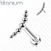 Piercing do brady / ucha TITAN černý (1,2 x 6 mm)