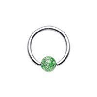 Piercing - kruh (zelená) - K01021-03