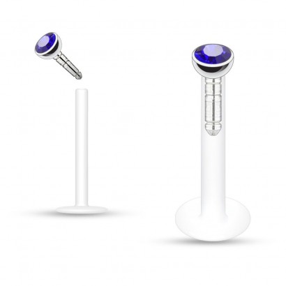 Labreta BioFlex, zirkon 2 mm (tmavě modrá)