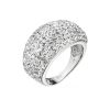 Stříbrný prsten velký s krystaly Preciosa bílý 35028.1 crystal [0]
