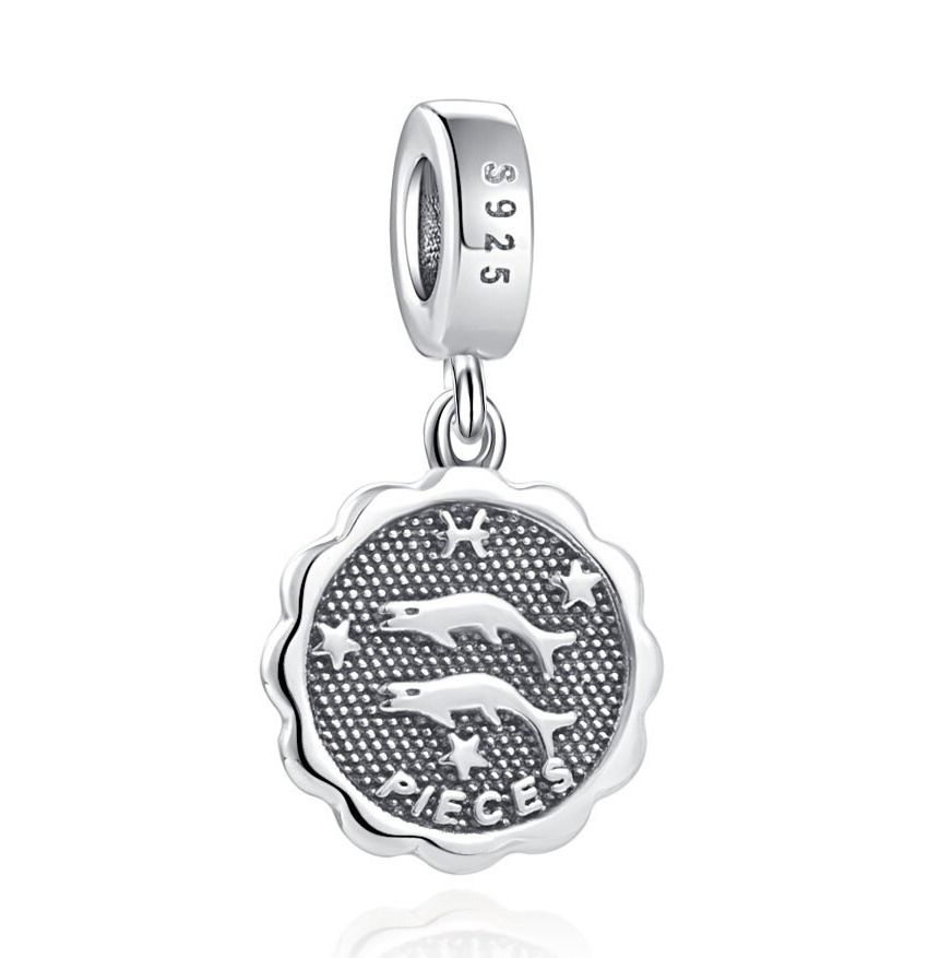 NUBIS Stříbrný přívěsek korálek znamení horoskopu (ryby) - NB-8078-03