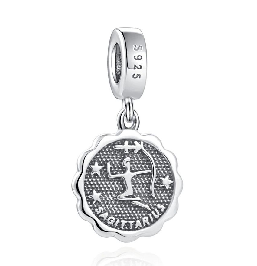 NUBIS Stříbrný přívěsek korálek znamení horoskopu (střelec) - NB-8078-12
