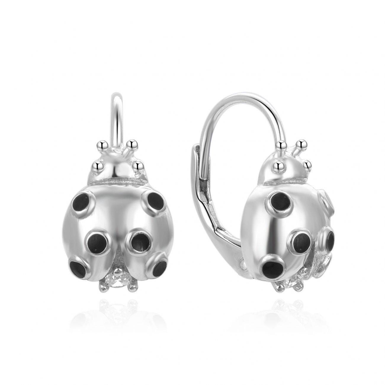 NUBIS Stříbrné náušnice berušky - DN-0054