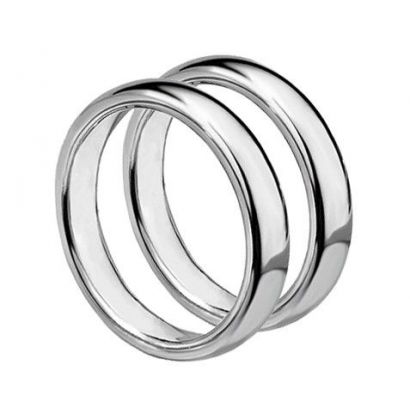 Wolframové snubní prsteny HWRTU01 4+4 mm - pár