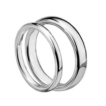 Wolframové snubní prsteny HWRTU01 2+4 mm - pár