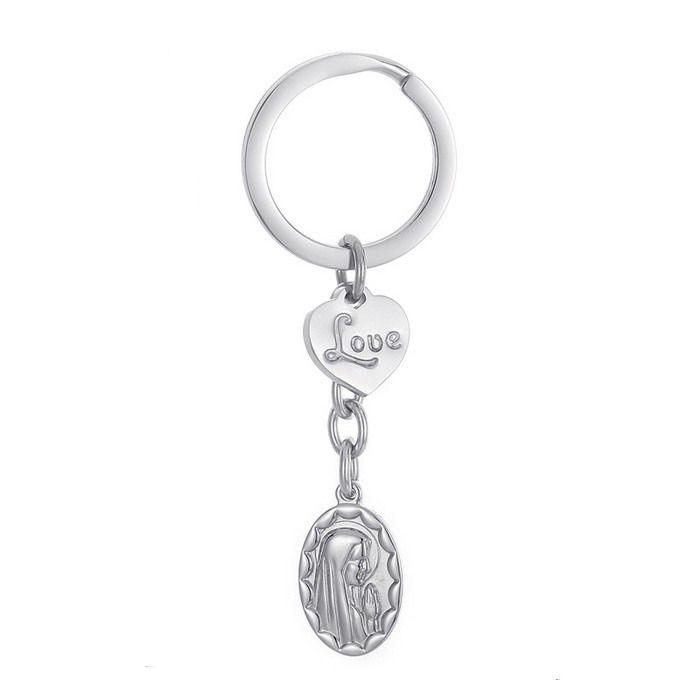 S4U Ocelový přívěsek na klíče Panenka Marie - OPT1064