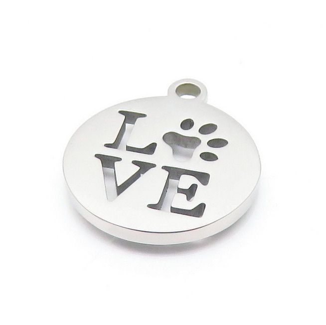 Levně S4U Ocelový přívěsek LOVE - OK1451-ST