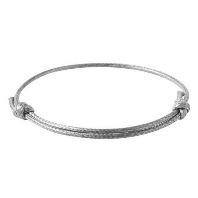 S4U Šedá šňůrka na výrobu náramku - OK1392-GR