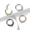 Segment kruh se zirkony, septum piercing 1,2 x 10 mm