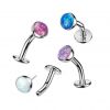 Obrácený PUSH IN piercing do pupíku TITAN (růžová)