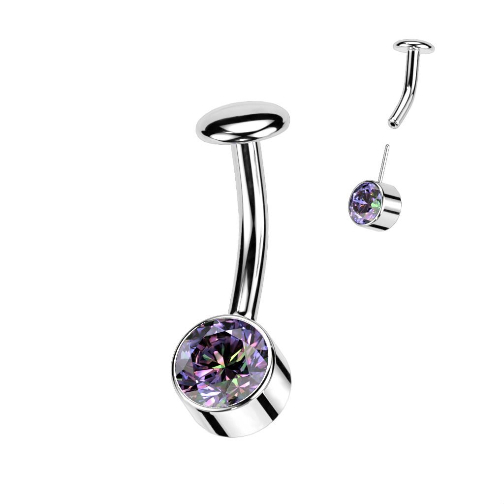PUSH IN piercingu do pupíku TITAN (vitrail medium) - TIT1229-VM