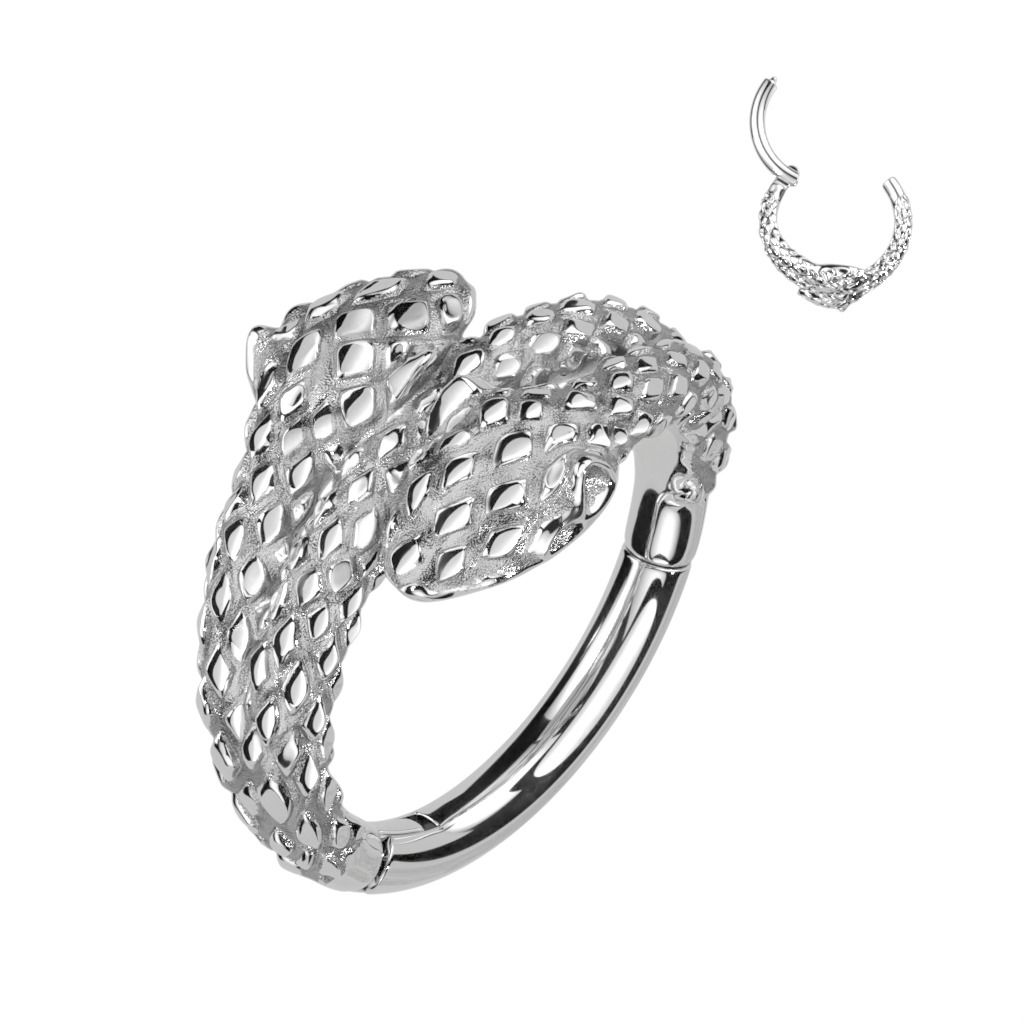 Levně Ocelový kruh - helix / cartilage piercing had (1,2 x 10 mm) - SG112ST-1210