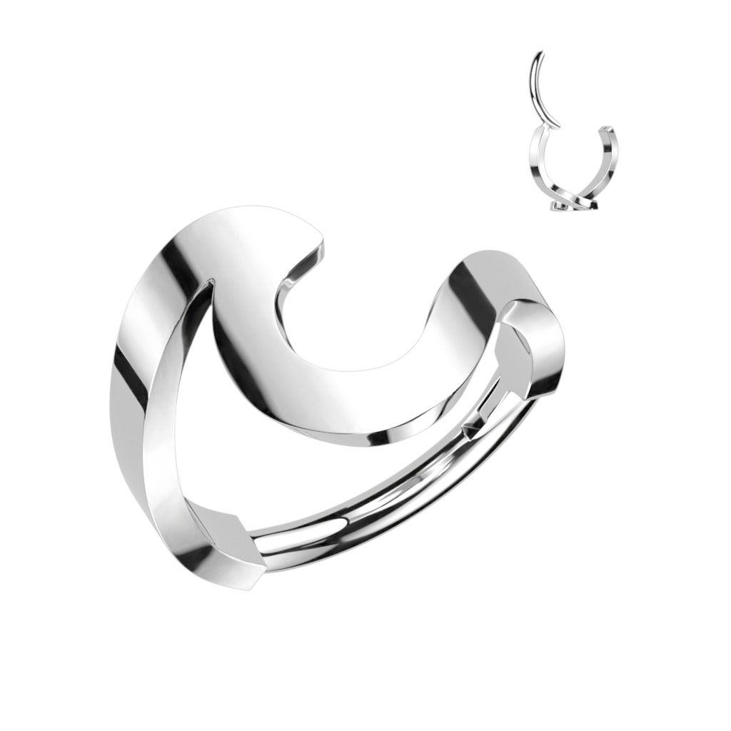 Levně Ocelový kruh - helix / cartilage piercing (1,2 x 10 mm) - SG111ST-1210