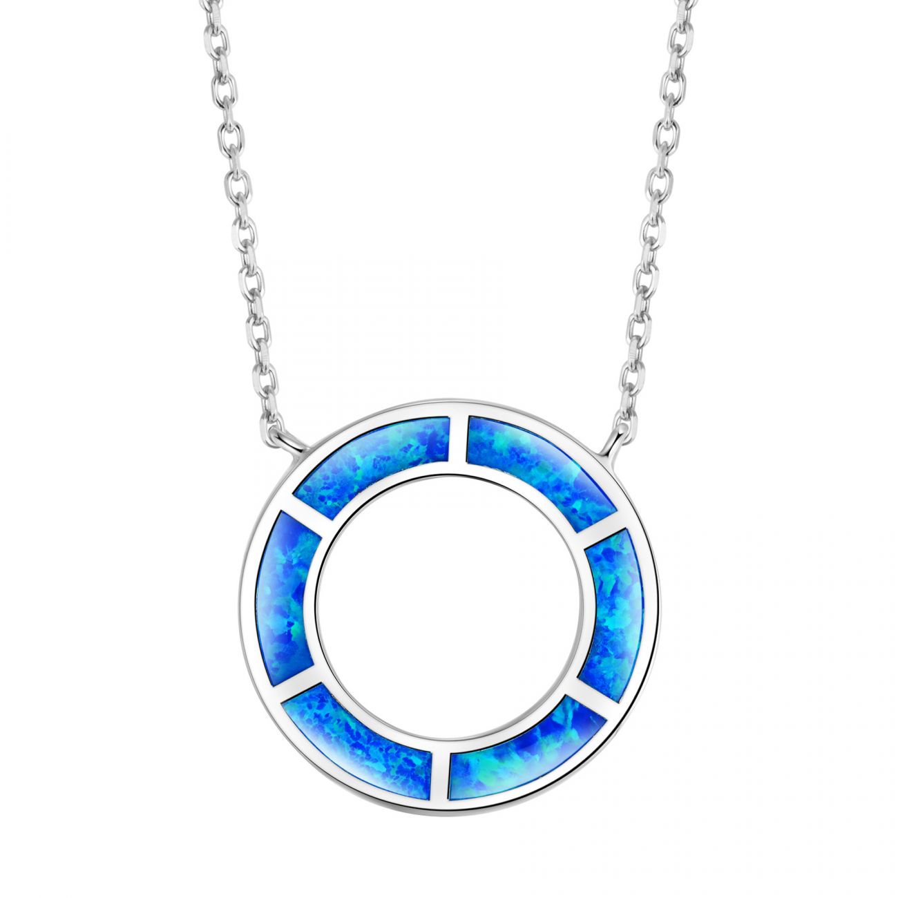 NUBIS Stříbrný náhrdelník s opálem - NB-2266-OP05
