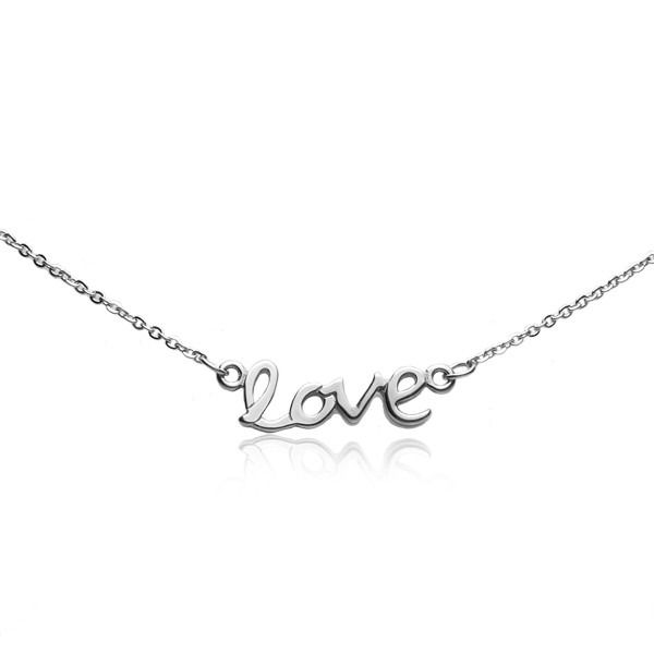 Levně S4U Ocelový řetízek s přívěskem - LOVE - OPD0261-ST