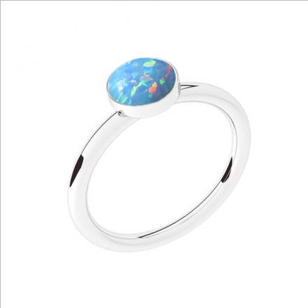 NUBIS Stříbrný prsten s opálem (51) - NBP42-OP26-51