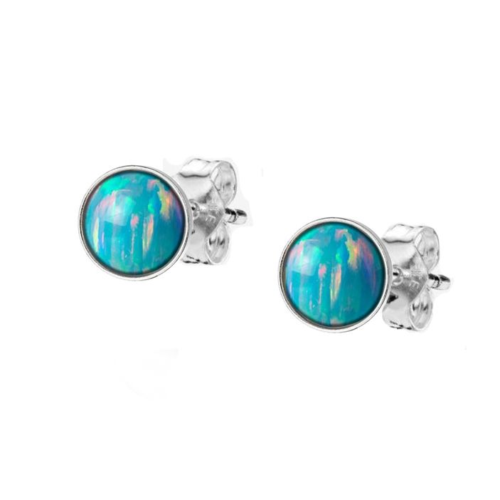 NUBIS Stříbrné opálové náušnice - NBP36-OP02