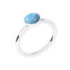 Stříbrný prsten s opálem (58)