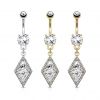 Luxusní piercing do pupíku HWN19304