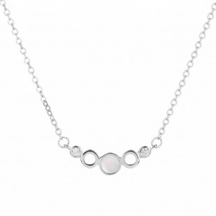 Stříbrný náhrdelník s kroužky