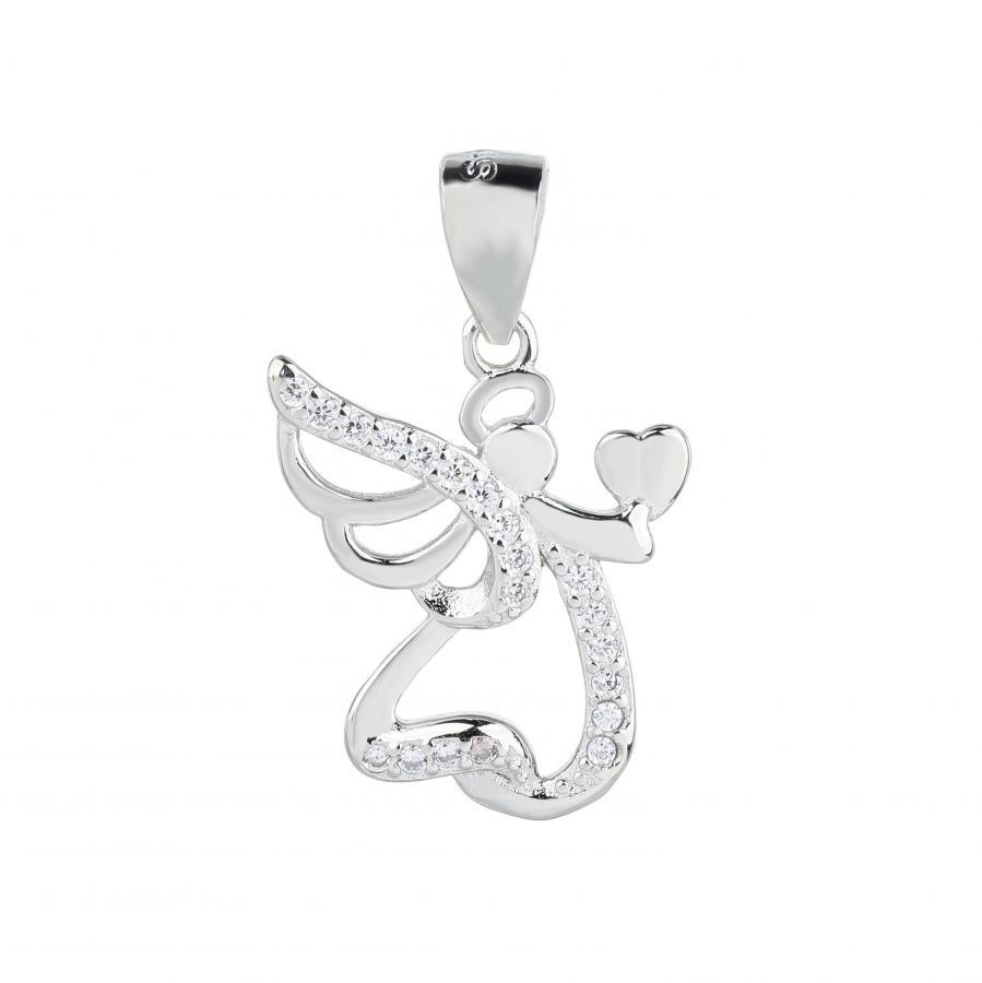 NUBIS Stříbrný přívěsek andělíček - NB-4305