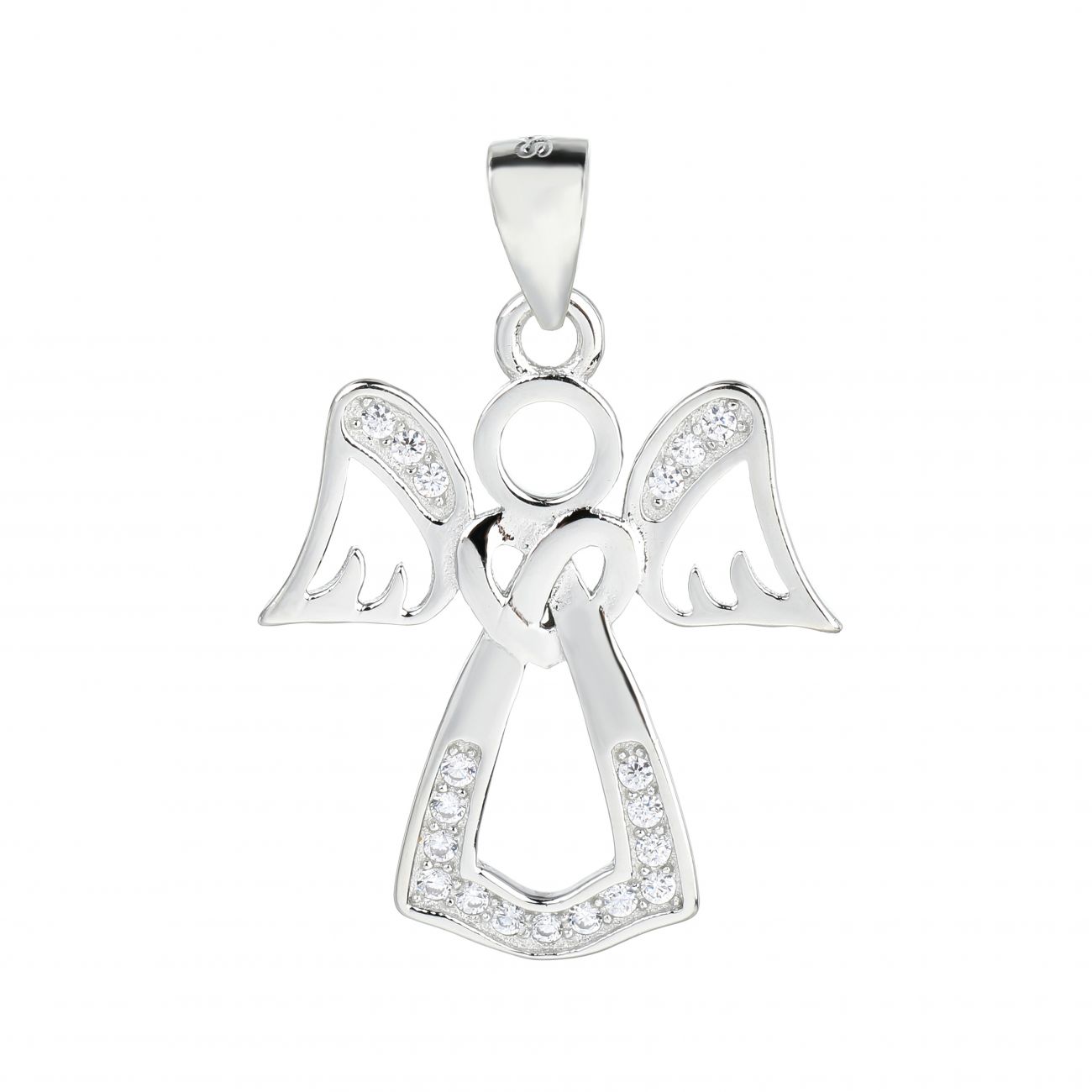 NUBIS Stříbrný přívěsek andělíček - NB-4306