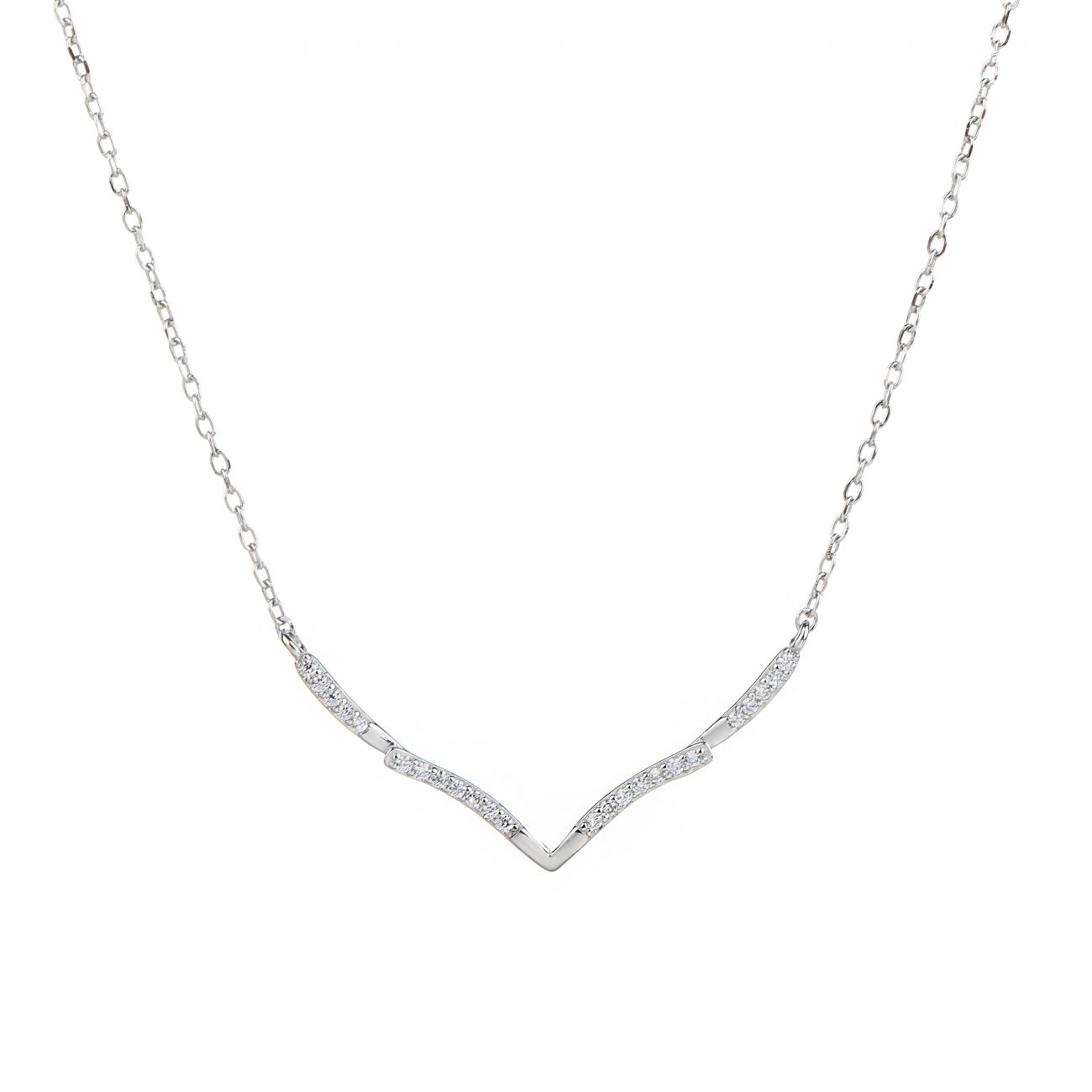 NUBIS Stříbrný náhrdelník se zirkony - NB-2278