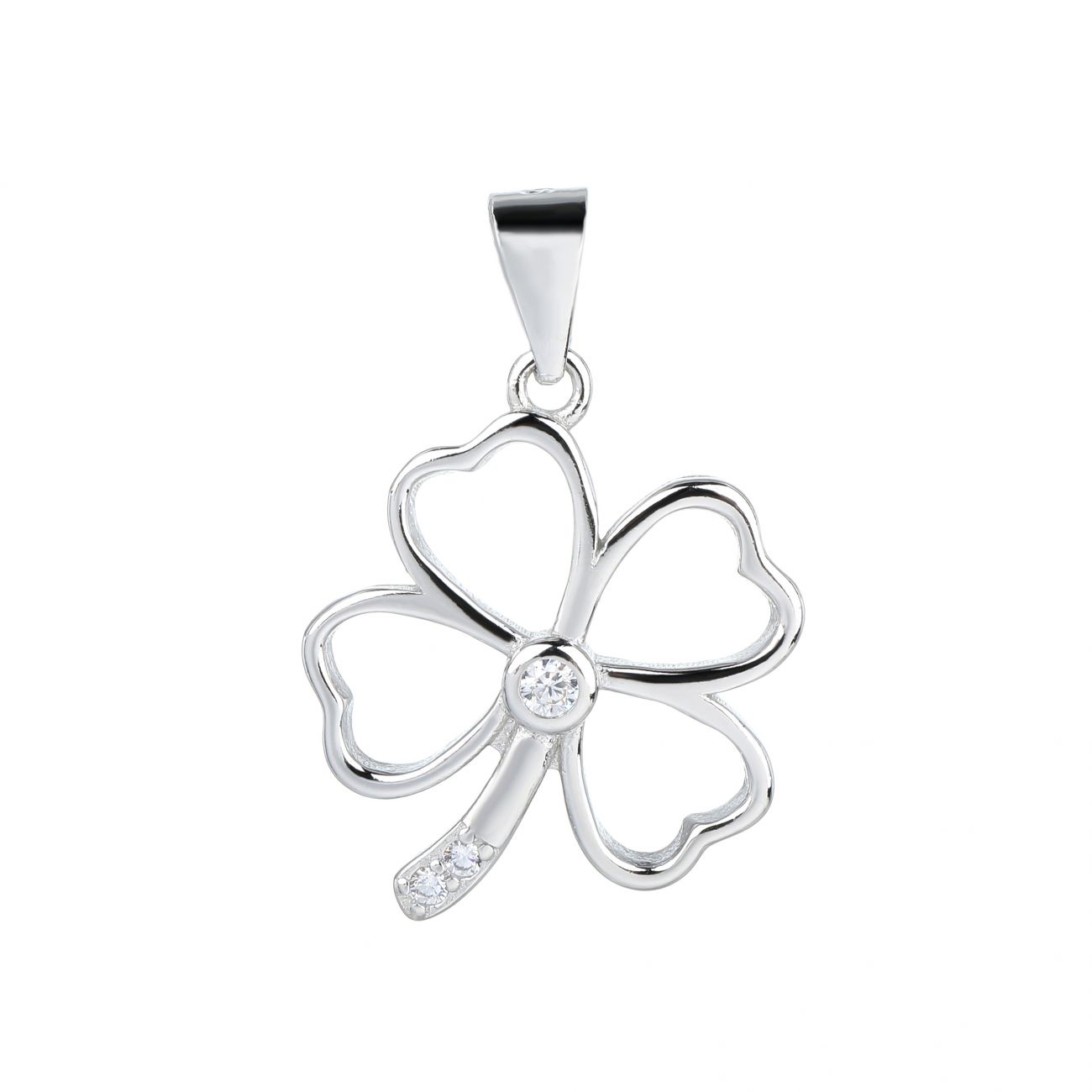 NUBIS Stříbrný přívěsek čtyřlístek - NB-4304