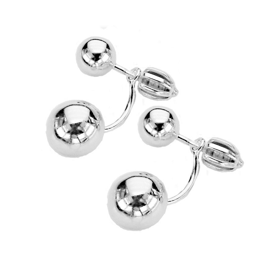 Stříbrné šroubovací zanáušnice kuličky - ZB3190