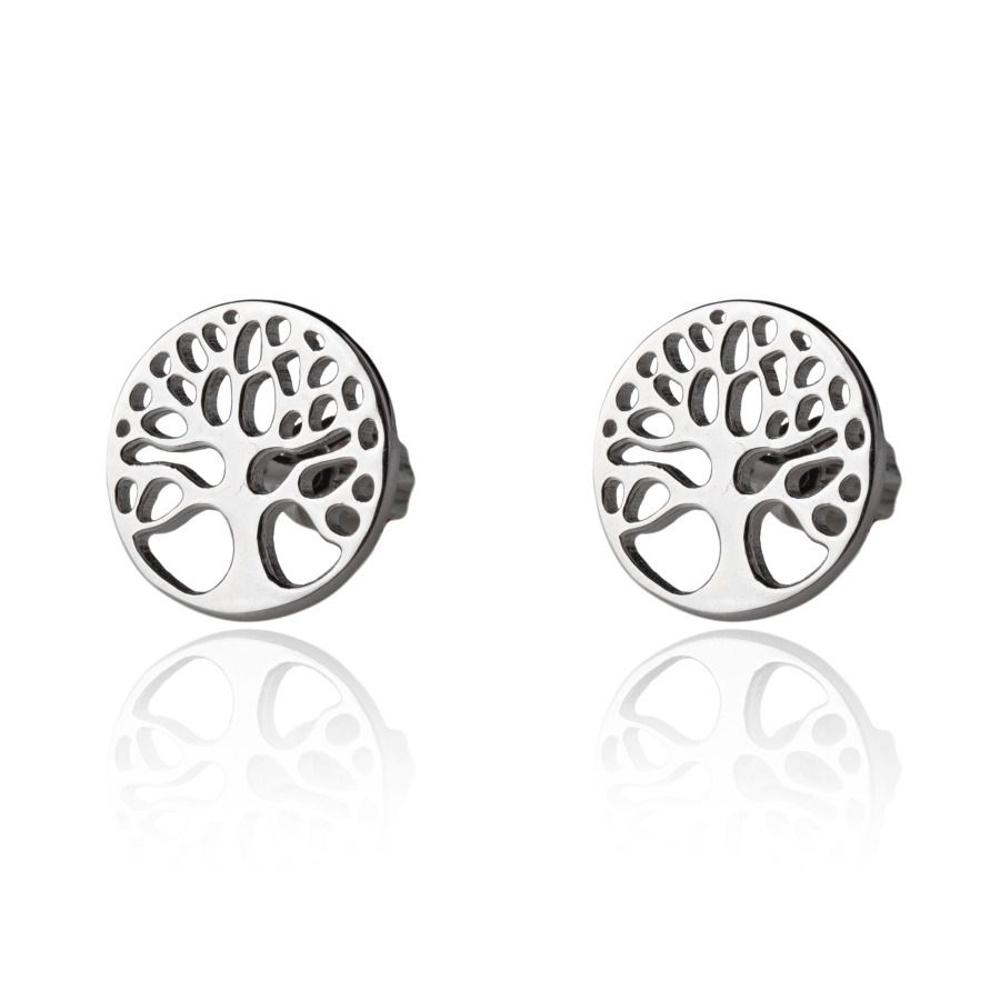 Stříbrné dámské náušnice - strom života - ZB83464