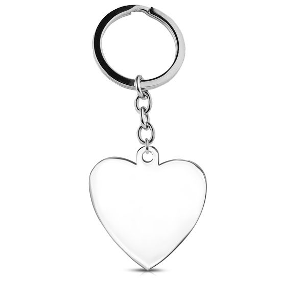 S4U Ocelový přívěsek na klíče - srdíčko - OPT1001-L