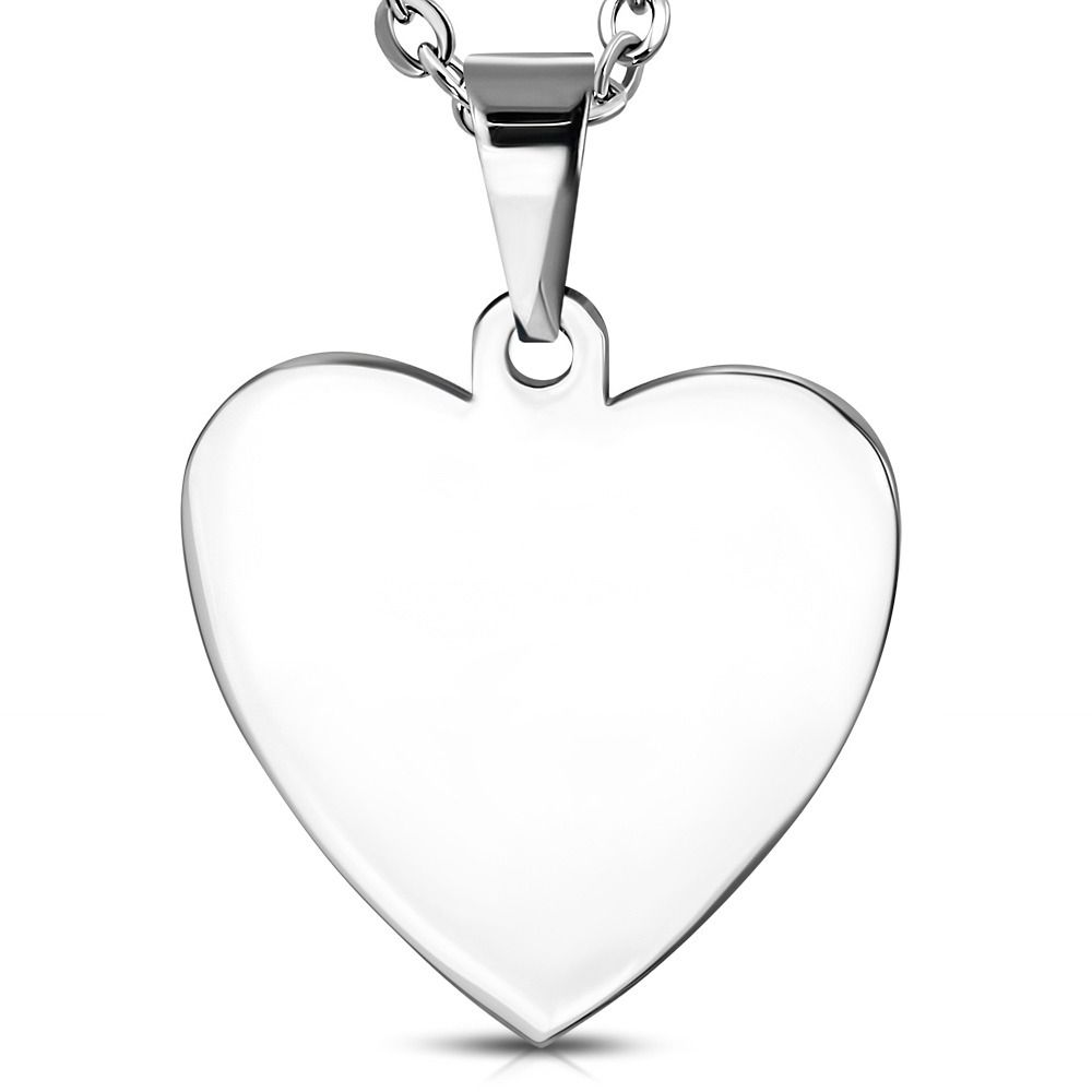 Levně S4U Ocelový přívěsek srdce 20 x 22 mm - DR1001-S