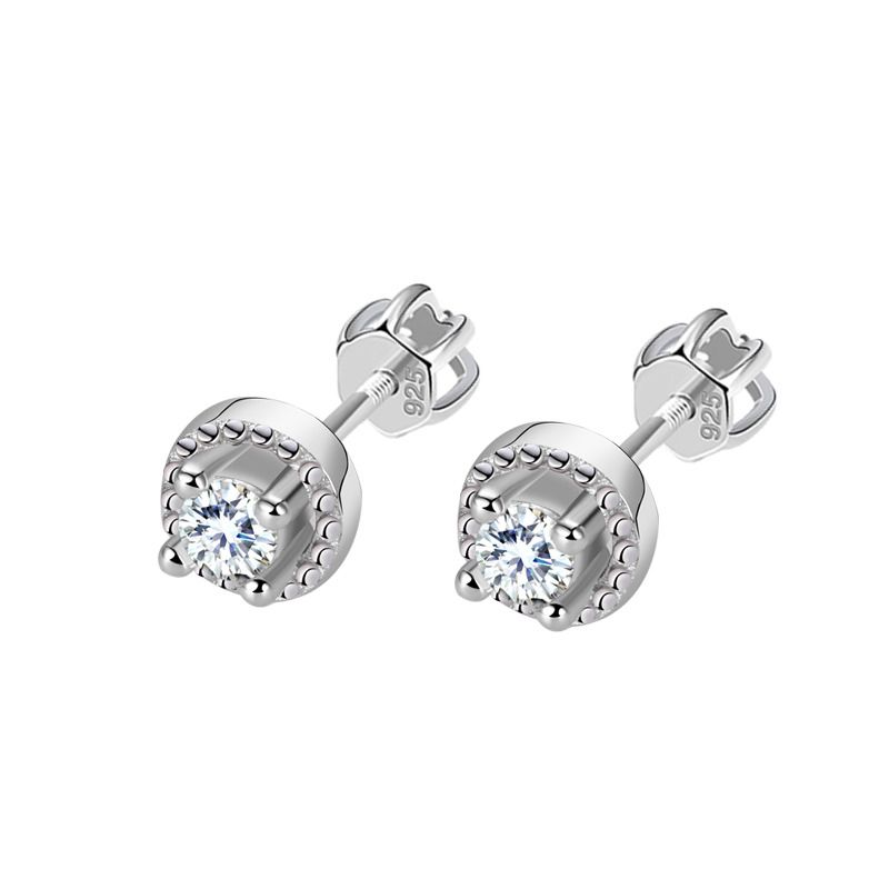 Stříbrné šroubovací náušnice - NB-3743