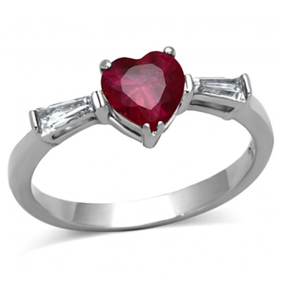 Ocelový prsten srdce (60)