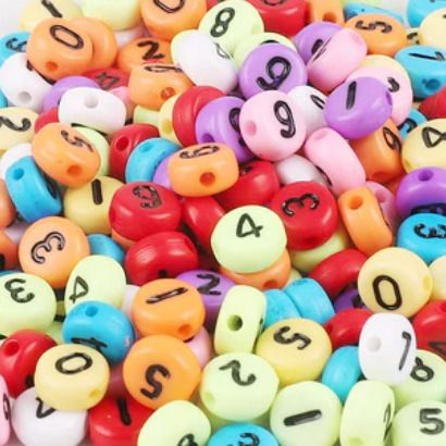 S4U Plastový korálek - číslice (3) - PK002-3